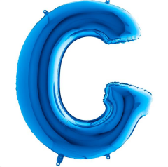 S/SHAPE FOİL BALON - LETTER -G- BLUE