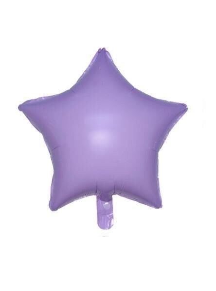 18'' YILDIZ MAKARON MOR FOLYO BALON