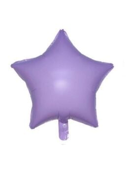 18'' YILDIZ MAKARON MOR FOLYO BALON