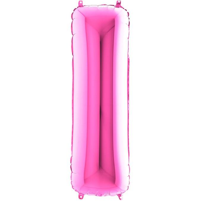 S/SHAPE FOİL BALON - LETTER -I- PINK