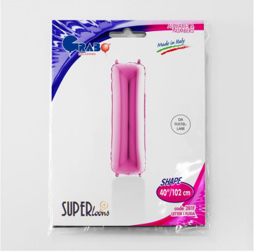 S/SHAPE FOİL BALON - LETTER -I- PINK