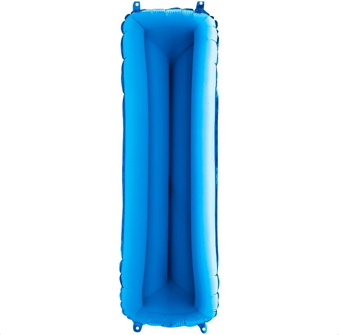 S/SHAPE FOİL BALON - LETTER -I- BLUE