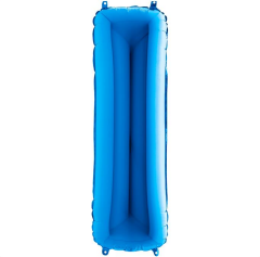 S/SHAPE FOİL BALON - LETTER -I- BLUE