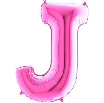 S/SHAPE FOİL BALON - LETTER -J- PINK