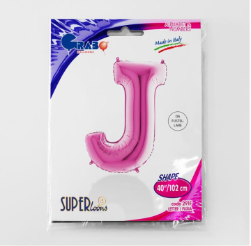 S/SHAPE FOİL BALON - LETTER -J- PINK