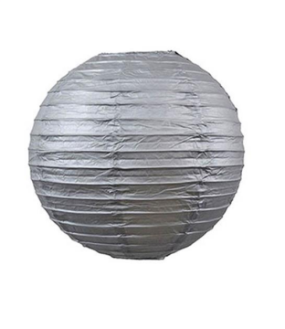 METALİK ÇİN FENERİ 20 CM GÜMÜŞ
