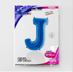 S/SHAPE FOİL BALON - LETTER -J- BLUE