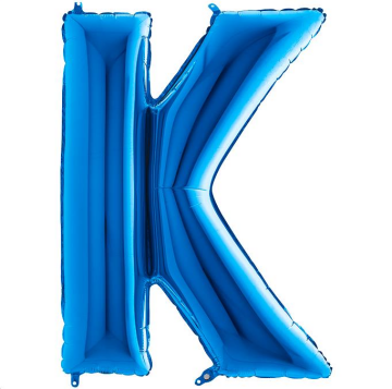 S/SHAPE FOİL BALON - LETTER -K- BLUE
