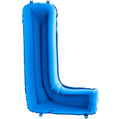 S/SHAPE FOİL BALON - LETTER -L- BLUE