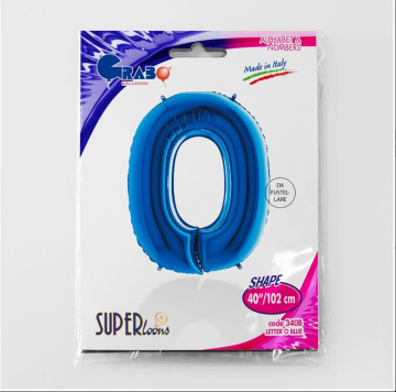 S/SHAPE FOİL BALON - LETTER -O- BLUE
