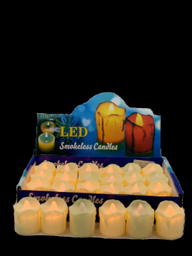 Akan Ledli Mum 5 Cm Beyaz Renk 1 Adet