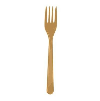 Gold Plastik Çatal 25 Adet