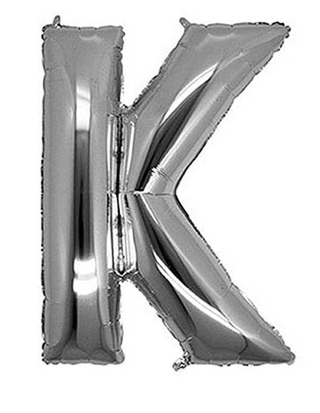 S/SHAPE FOLYO BALON HARF -K- GÜMÜŞ