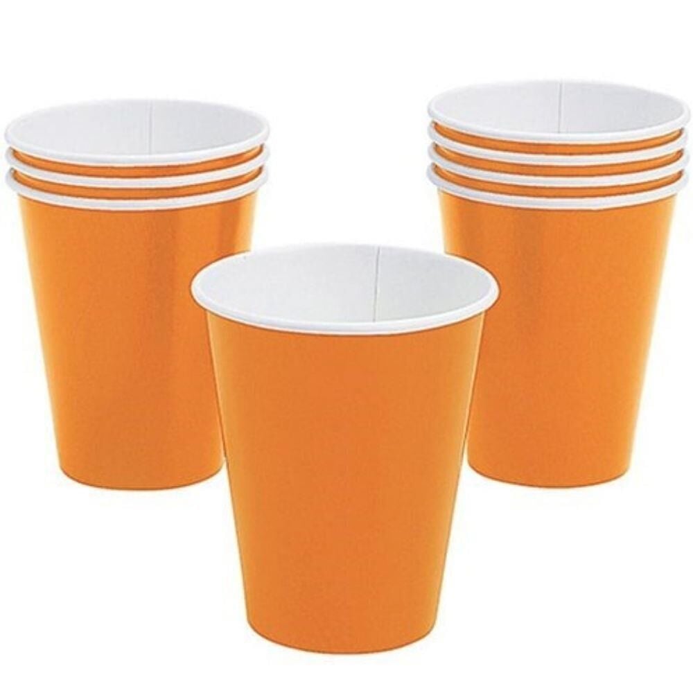 TURUNCU KARTON BARDAK 8 Lİ