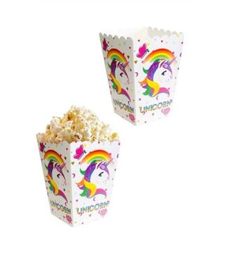 UNICORN BASKILI POPCORN KUTUSU 8 Lİ