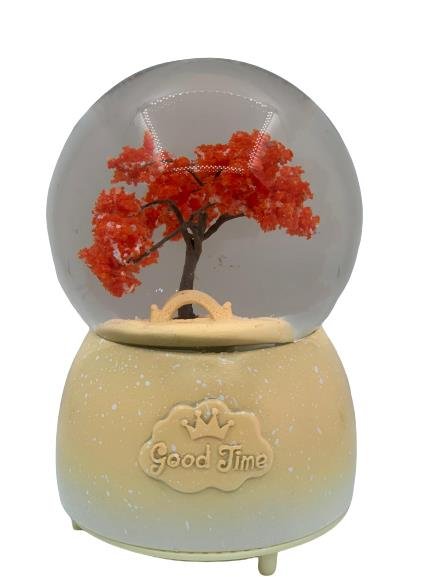 Kar Küresi Japon Kiraz Ağacı Büyük Boy Pilli Işıklı Müzikli Püskürtme Motorlu 15 Cm Kargo Ücretsiz