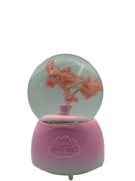 Kar Küresi Japon Kiraz Ağacı Büyük Boy Pilli Işıklı Müzikli Püskürtme Motorlu 15 Cm Kargo Ücretsiz