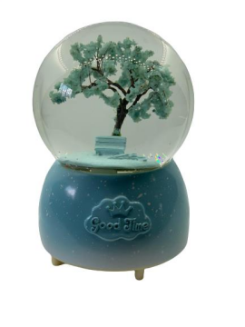 Kar Küresi Japon Kiraz Ağacı Büyük Boy Pilli Işıklı Müzikli Püskürtme Motorlu 15 Cm Kargo Ücretsiz