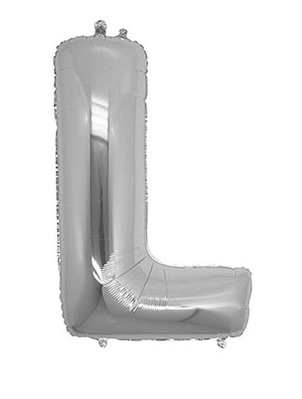 S/SHAPE FOLYO BALON HARF -L- GÜMÜŞ