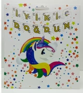 UNİCORN BASKILI İYİ Kİ DOĞDUN BANNER