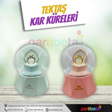 Kar Küresi Tek Taş Işıklı Müzikli Püskürtme Motorlu Büyük Boy 15 Cm Ücretsiz Kargo