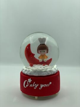 Kar Küresi Sevgili Pilli Işıklı Müzikli Püskürtme Motorlu Büyük Boy 15 Cm Kargo Ücretsiz