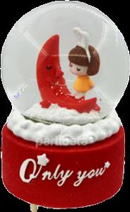 Kar Küresi Sevgili Pilli Işıklı Müzikli Püskürtme Motorlu Büyük Boy 15 Cm Kargo Ücretsiz