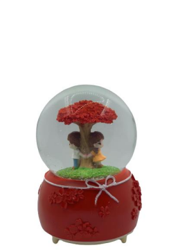 Kar Küresi Aşıklar Pilli Işıklı Müzikli Püskürtme Motorlu Büyük Boy 15 Cm Kargo Ücretsiz