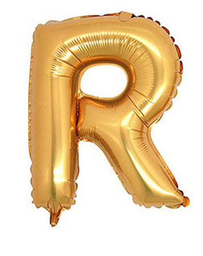 S/SHAPE FOLYO BALON HARF -R- GOLD