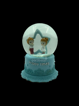 Kar Küresi Mutlu Zamanlar Pilli Işıklı Müzikli 12 Cm Kargo Ücretsiz