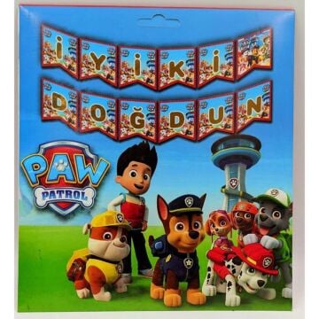 PAW PATROL BASKILI İYİ Kİ DOĞDUN BANNER