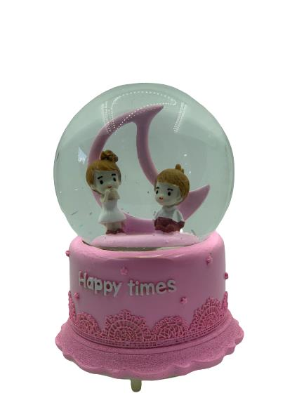 Kar Küresi Mutlu Zamanlar Pilli Işıklı Müzikli Püskürtme Motorlu Büyük Boy 15 Cm Kargo Ücretsiz