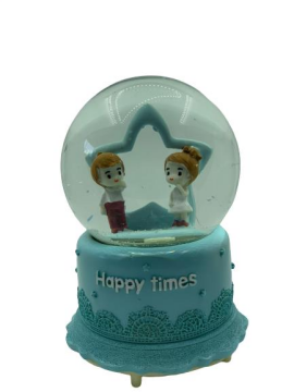 Kar Küresi Mutlu Zamanlar Pilli Işıklı Müzikli Püskürtme Motorlu Büyük Boy 15 Cm Kargo Ücretsiz