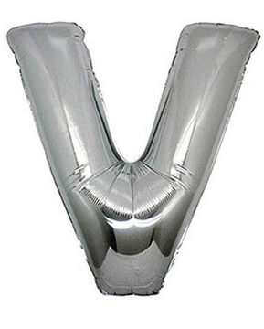 S/SHAPE FOLYO BALON HARF -V- GÜMÜŞ