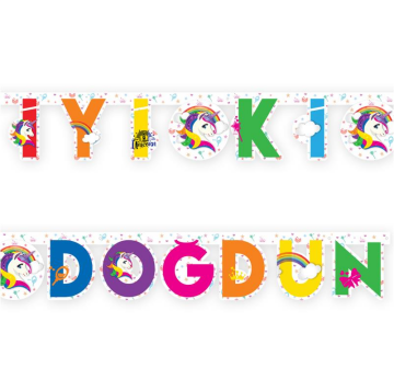 RAINBOW UNICORN İYİKİ DOĞDUN HARF SET
