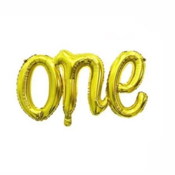 One Yazılı Folyo Balon Gold Renk