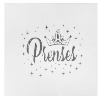 GÜMÜŞ PRENSES VARAK BASKILI KAĞIT PEÇETE