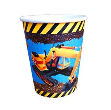 İNŞAAT TEMALI KARTON BARDAK 8 Lİ