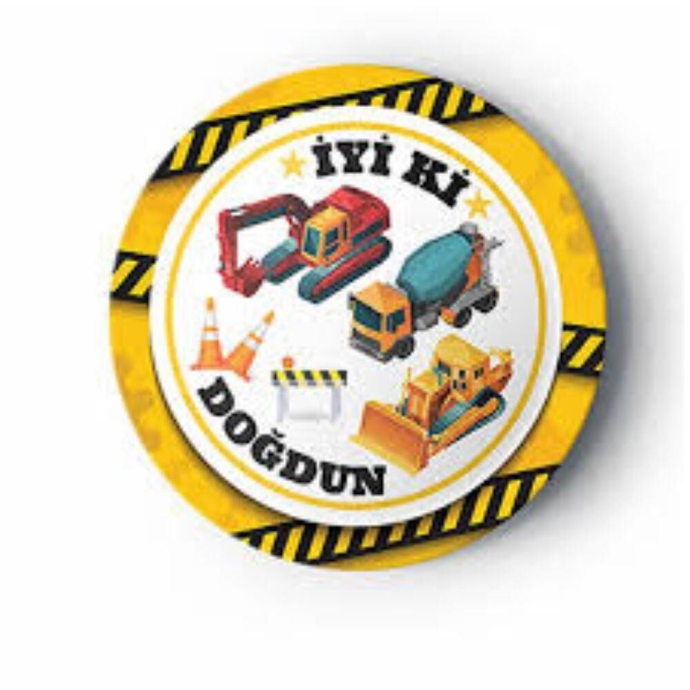 İNŞAAT TEMALI KARTON TABAK 8 Lİ