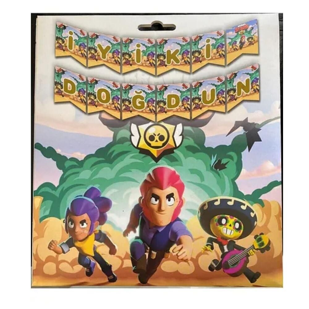 BRAWL STARS BASKILI İYİ Kİ DOĞDUN BANNER