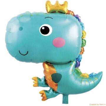 SEVİMLİ MAVİ DİNO FOLYO BALON