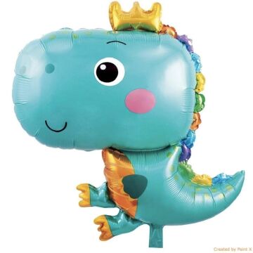 SEVİMLİ MAVİ DİNO FOLYO BALON