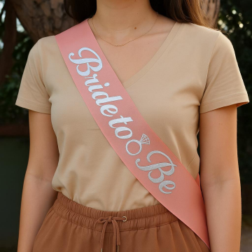 BRİDE TO BE KUŞAK SOMON GÜMÜŞ BASKILI