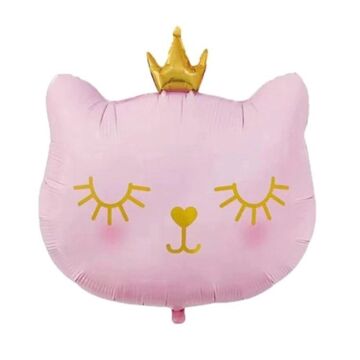 PEMBE KEDİ HEAD FOLYO BALON