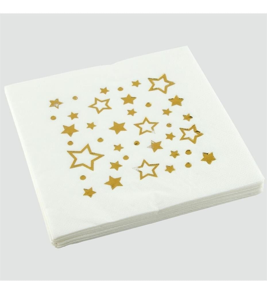 GOLD YILDIZ VARAK BASKILI KAĞIT PEÇETE