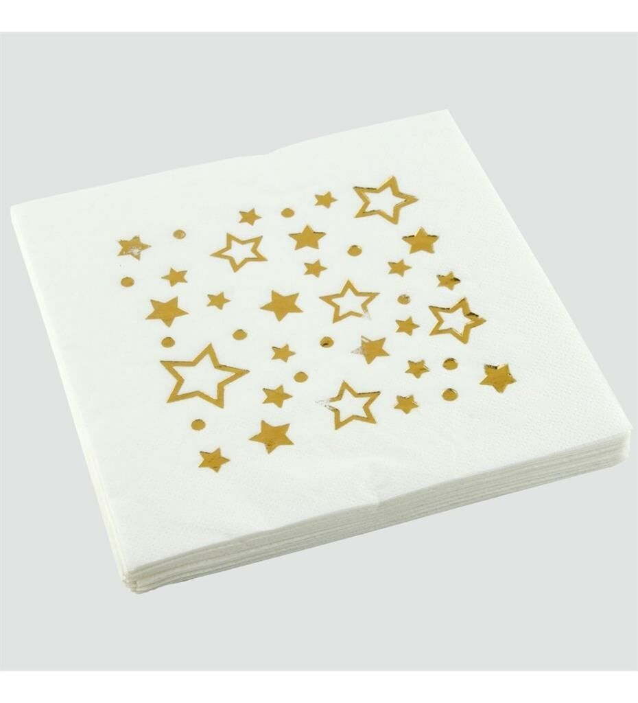 GOLD YILDIZ VARAK BASKILI KAĞIT PEÇETE