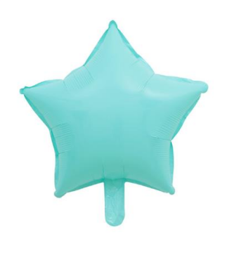 Yıldız Makaron Folyo Balon Su Yeşili Renk 45 Cm