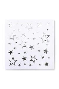 GÜMÜŞ YILDIZ VARAK BASKILI KAĞIT PEÇETE