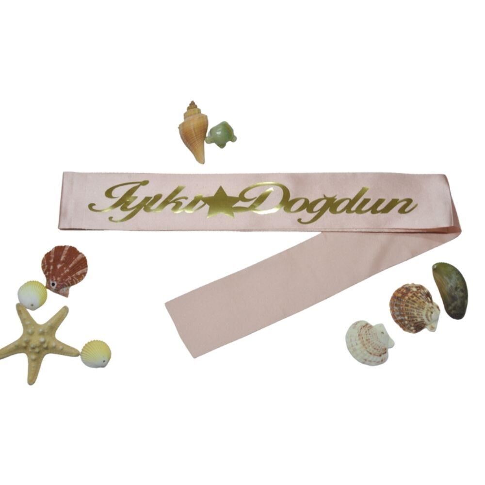 İYİ Kİ DOĞDUN BASKILI KUŞAK PEMBE GOLD