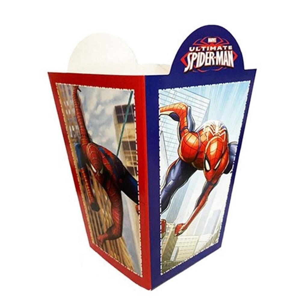 SPİDERMAN BASKILI POPCORN KUTUSU 8 Lİ